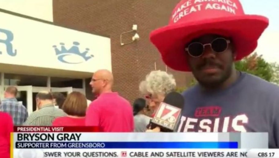 Man Wears Gigantic MAGA Hat After People Tell Him He Can’t Support Trump Because He’s Black