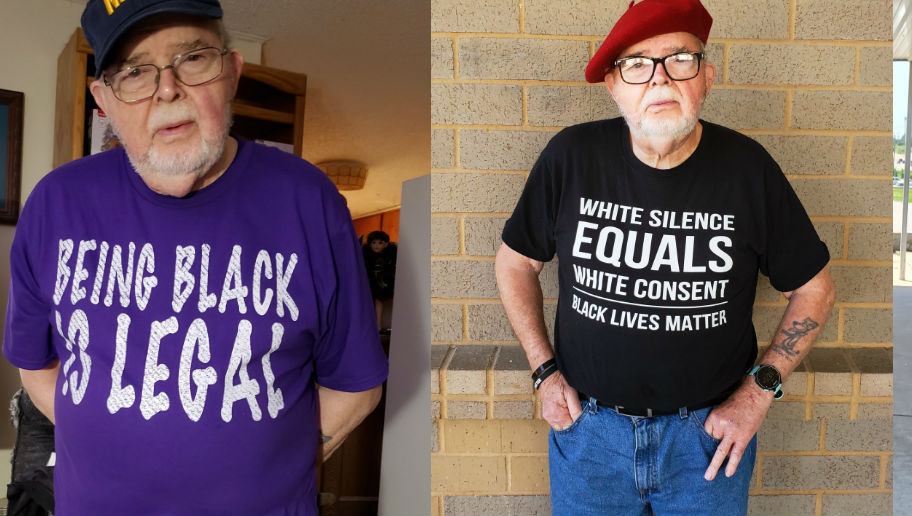 Elderly Kaepernick Fan Fights ‘Racism’ With ‘Brave’ T-Shirt: ‘More White People Need to Do This’